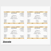 White & Gold Foil Cosmetics Bottle Label Rechteckiger Aufkleber (Blatt)