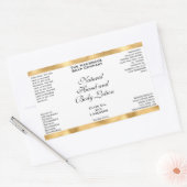 White & Gold Foil Cosmetics Bottle Label Rechteckiger Aufkleber (Umschlag)