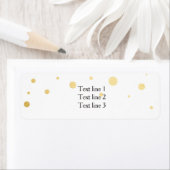 White & Gold Foil Elegante Card Address Labels (Insitu)