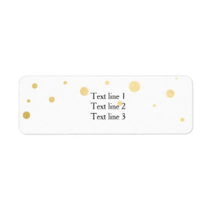 White & Gold Foil Elegante Card Address Labels