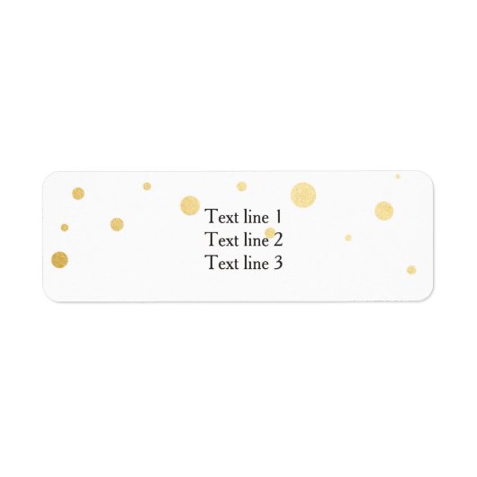 White & Gold Foil Elegante Card Address Labels (Vorne)