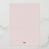 White Gold Foil Formal Calligraphy Elegante Weddin Folieneinladung (Rückseite)