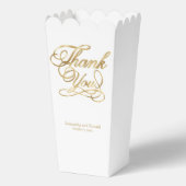 White & Gold Foil Thank You Calligraphy Wedding Geschenkschachtel (Vorderseite)