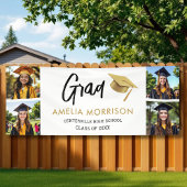 White Gold Foto Collage Graduate Abschluss Banner
