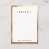 White Gold Frame Moderne Halsketten Ohrringe Visitenkarte (Vorderseite)