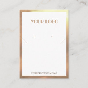 White Gold Frame Moderne Halsketten Ohrringe Visitenkarte