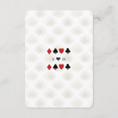 White Gold Gatsby Casino Las Vegas Poker Hochzeit Begleitkarte (Rückseite)