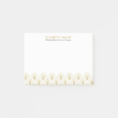 White & Gold Geometric Art-Deko-Muster Post-it Klebezettel (Vorderseite)
