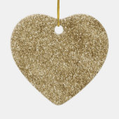 White Gold Glam Glitzer Glitz Leopard Print Keramik Ornament (Hinten)