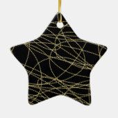 White Gold Glam Glitzy Sparkle Christmas Keramik Ornament (Hinten)