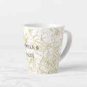 White Gold Glam Glitzy Sparkle Milchtasse (Rechte Ecke)