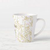 White Gold Glam Glitzy Sparkle Milchtasse (Rechts)