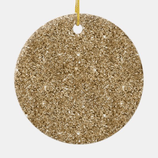 White Gold Glam Leopard Print Keramik Ornament (Hinten)