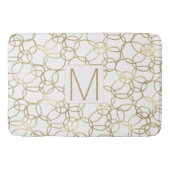 White Gold Glam Stylicles Monogram Badematte (Vorderseite)
