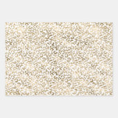 White Gold Glitz Sparkle Animal Prints Geschenkpapier Set (Vorderseite 3)