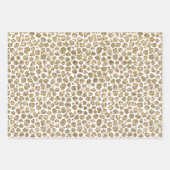 White Gold Glitz Sparkle Animal Prints Geschenkpapier Set (Vorderseite 2)
