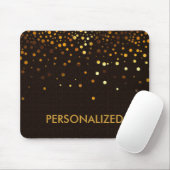 White Gold Glitzer Confetti Imitate Personalisiert Mousepad (Mit Mouse)
