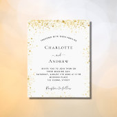 White Gold Glitzer Einladung zur Hochzeit