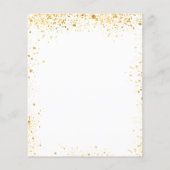 White Gold Glitzer Einladung zur Hochzeit Flyer (Hinten)