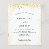 White Gold Glitzer Einladung zur Hochzeit Flyer (Vorne)