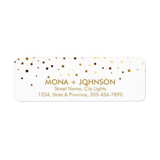 White Gold Glitzer Sparkle Confetti Dots Modern (Vorne)
