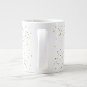 White Gold Glitzer Sparkle Weihnachtsbaum Jumbo-Tasse (Rückseite)