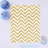 White Gold Glitzer Zigzag Streifen Zickzack Muster Flyer (Einzeln)