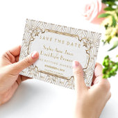 White Gold Great Art Deco Save the Date