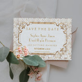 White Gold Great Art Deco Save the Date