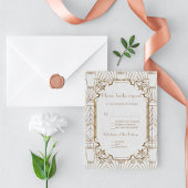 White Gold Great Gatsby Art Deco 1920er UAWG RSVP Karte