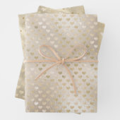 White Gold Hearts    Geschenkpapier Set (Beispiel)