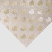 White Gold Hearts Seidenpapier (Detail)