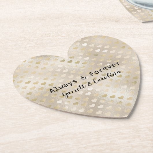 White Gold Hearts Untersetzer (angewinkelt)