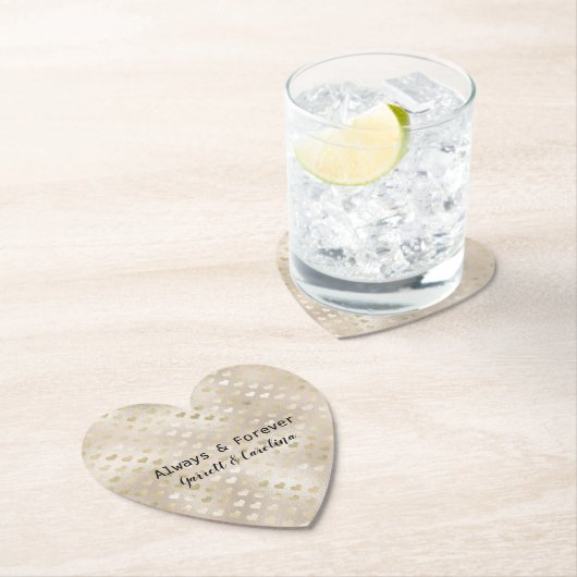 White Gold Hearts Untersetzer (Vor Ort)