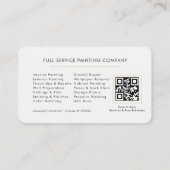 White & Gold Home Painter Business Card Visitenkarte (Rückseite)