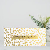 White & Gold Imitate Fotolack Geschenkgutschein (Stehend Vorderseite)