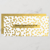 White & Gold Imitate Fotolack Geschenkgutschein (Vorne/Hinten)