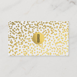 White & Gold Imitats Fox Customer Loyalty Card Treuekarte