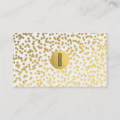 White & Gold Imitats Fox Customer Loyalty Card Treuekarte (Vorderseite)