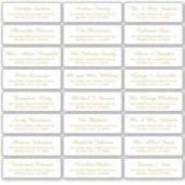 White gold individual guest address elegant labels (Vorderseite)