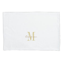 White Gold Initial und Name Personalisiert Kissenbezug