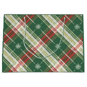 White Gold Kariert Große Geschenktüte (Vorderseite)