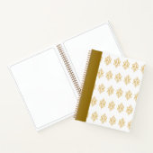 White Gold Lace Gästebuch Notebook Geschenk Notizblock (Innenseite)