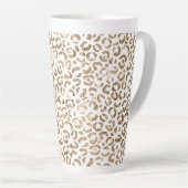 White Gold Leopard Print Milchtasse (Rechte Ecke)