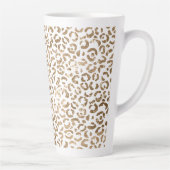 White Gold Leopard Print Milchtasse (Rechts)
