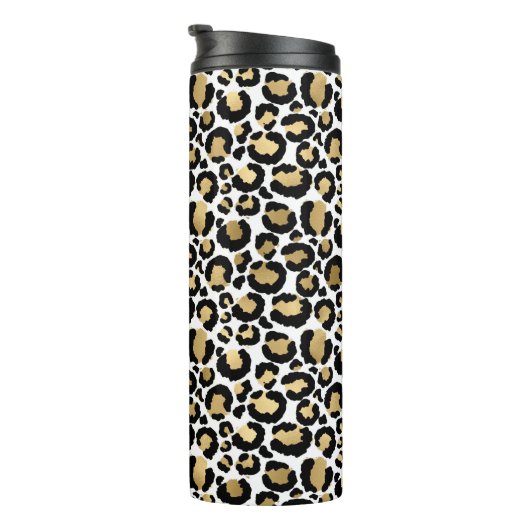 White & Gold Leopard Thermosbecher (Nach rechts gedreht)