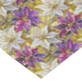 White Gold Lila Pink Christmas Poinsettias Tischdecke (Schrägansicht)