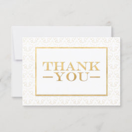 White & Gold Lilie Hochzeit Dankeschön Karten