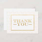 White & Gold Lilie Hochzeit Dankeschön Karten (Vorne/Hinten)