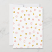 White Gold Little Pumpkin Baby Shower Einladungen (Rückseite)